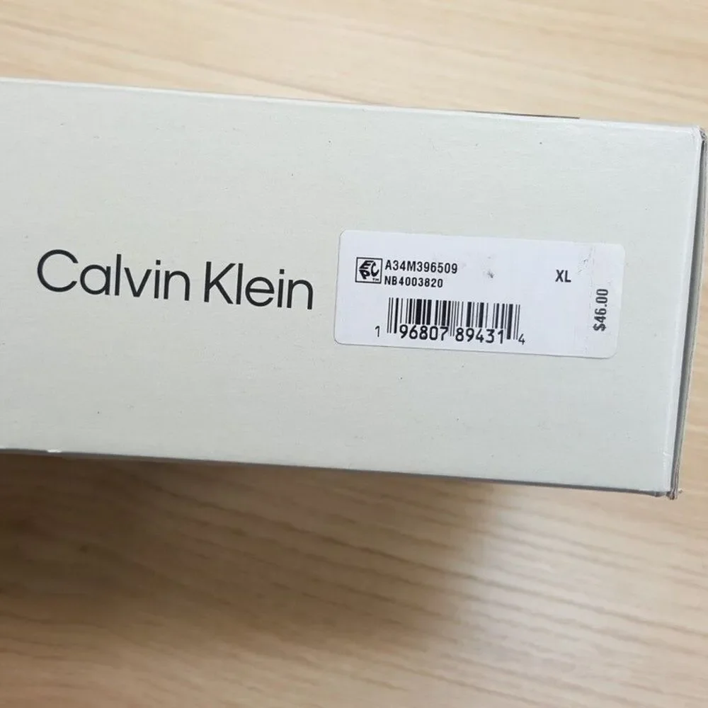 CALVIN KLEIN Boxer Briefs Mens XL Red Blue Grey 3-Pack 100% Cotton Logo